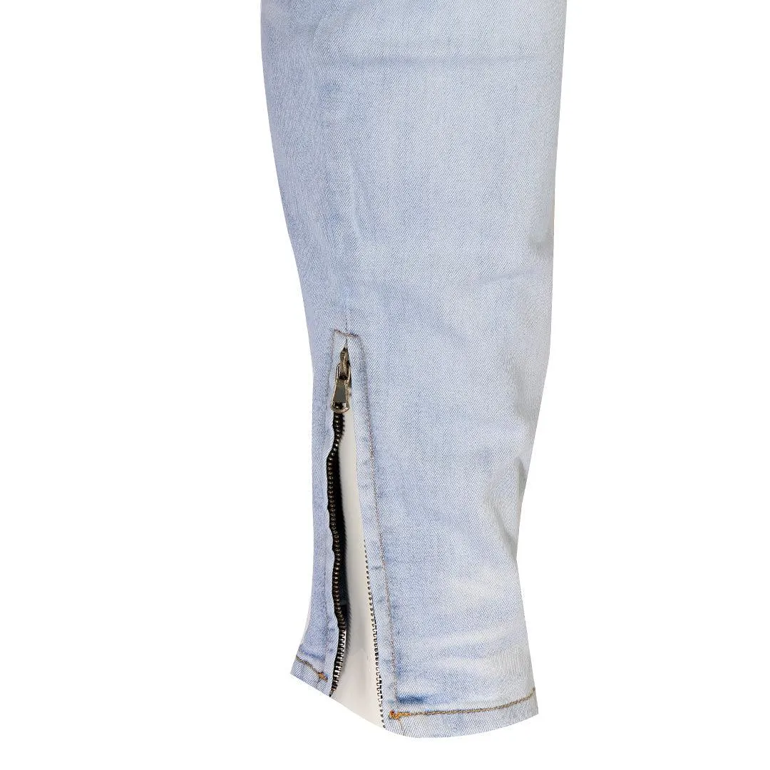 F.O.G Fourth Collection Ripped Mid-Rise Light Blue Jeans