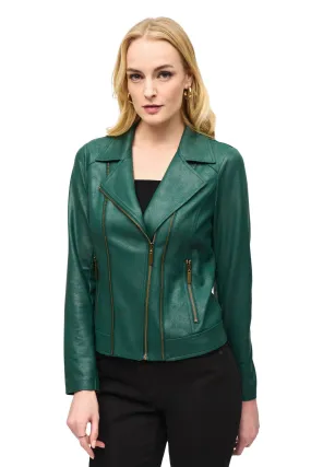 Foiled Knit Moto Jacket