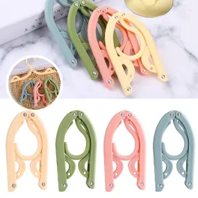 Foldable Clothes Hanger - Portable Clothes Hanger Space Saving Travel Camping Foldable Hangers