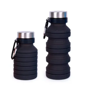 FOLDABLE SILICONE BOTTLE BLACK HF