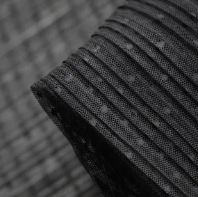 Folded Black Spot Pleated Tulle