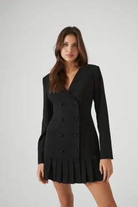 Forever 21 Double Breasted Mini Blazer Dress, Black