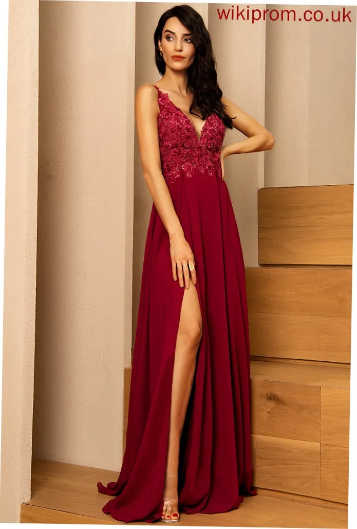 Formal Dresses V-Neck Chiffon Dresses Madyson A-line