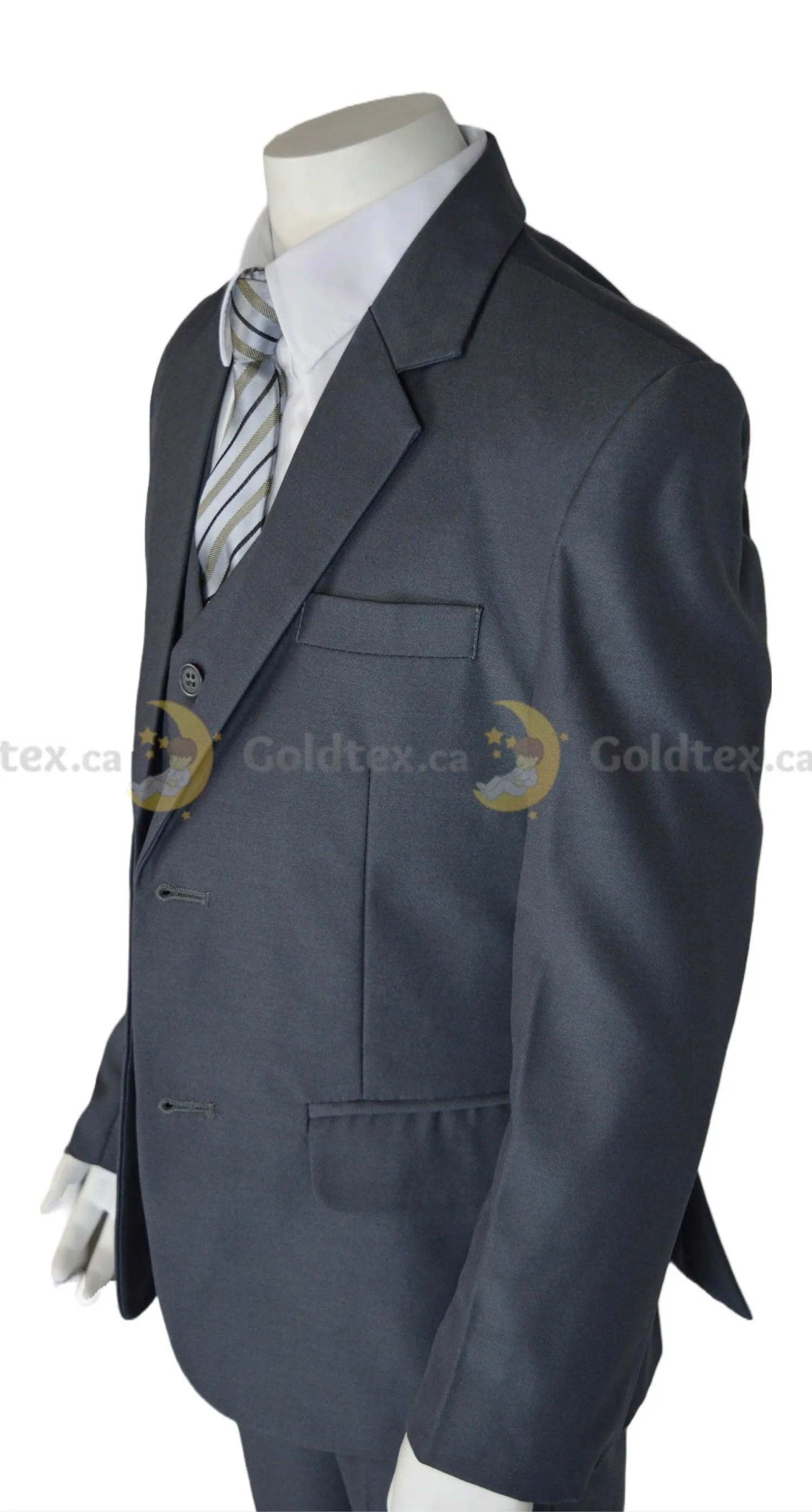 Formal Kids Wear 5-piece suit set - New Grey - Style 8158
