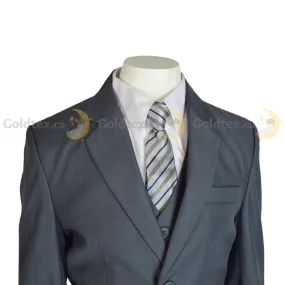 Formal Kids Wear 5-piece suit set - New Grey - Style 8158