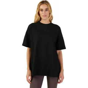 Fox Racing  Womens Wordmark Oversized Short Sleeve Tech Tee T-Shirt Casual Black