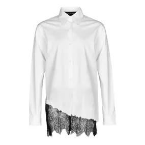 FOXY OVERSIZED SHIRT WITH LACE PANEL