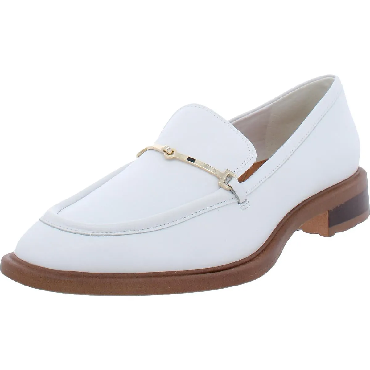 Franco Sarto Womens Eda Leather Slip On Loafers