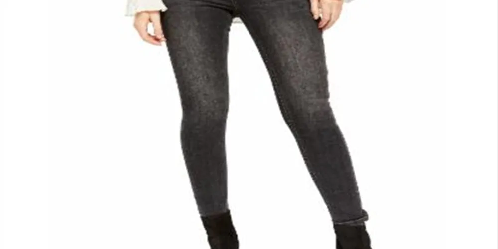 Free People Women's Jet Low Rise Skinny Jeans Black Size 28