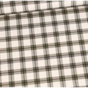 French Terry Criss Cross Combination in Fabric In Green Gray, Organic