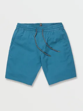 Frickin Elastic Waist Shorts - Aged Indigo