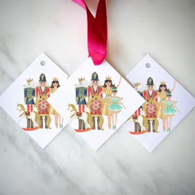 Full Color Nutcracker Themed Holiday Favor Tags
