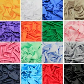 FULL ROLL 25m - Plain Rose & Hubble Cotton Poplin Fabric