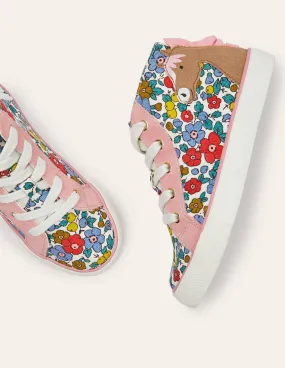 Fun Novelty High Top Trainers-Multi Floral Horse
