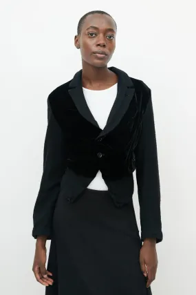 FW 2005 Black Wool & Velvet Blazer