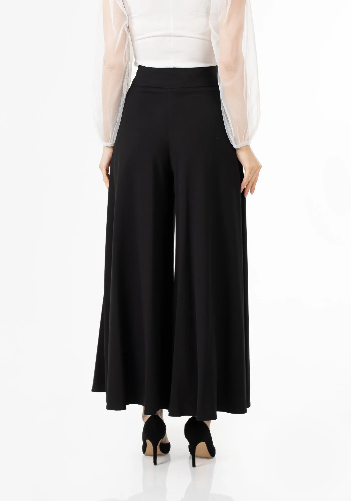 G-Line High Waisted Black Palazzo Pants