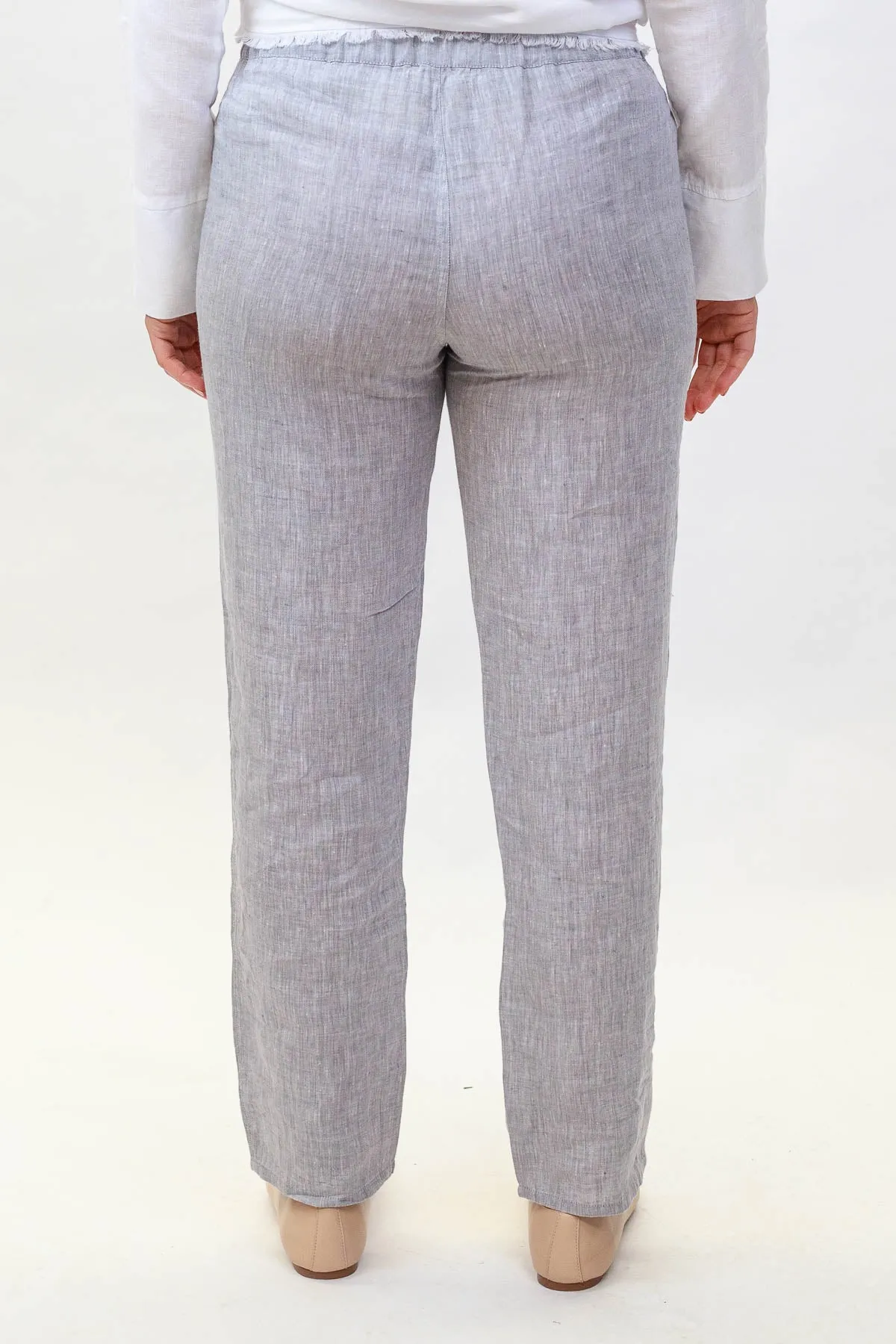 GA90 Classic Linen Pants in Smoke