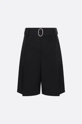 gabardine shorts with belt