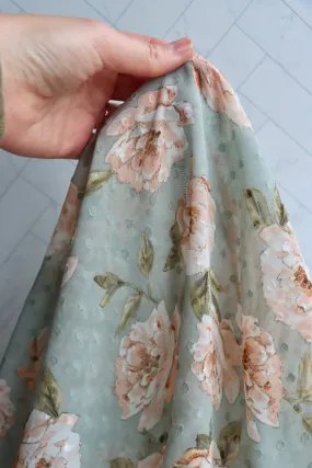 Gabi on Seafoam Swiss Dot Chiffon