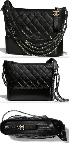 Gabrielle Hobo Leather Chain Bag