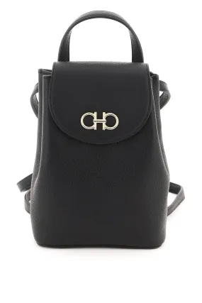 gancini mini leather backpack