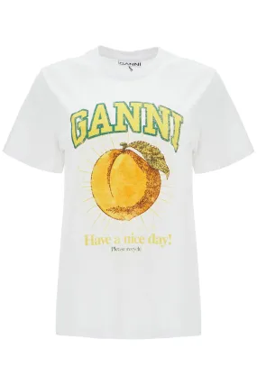 Ganni Relaxed Fit Printed T-Shirt
