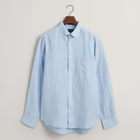GANT Regular Fit Linen Shirt Capri Blue