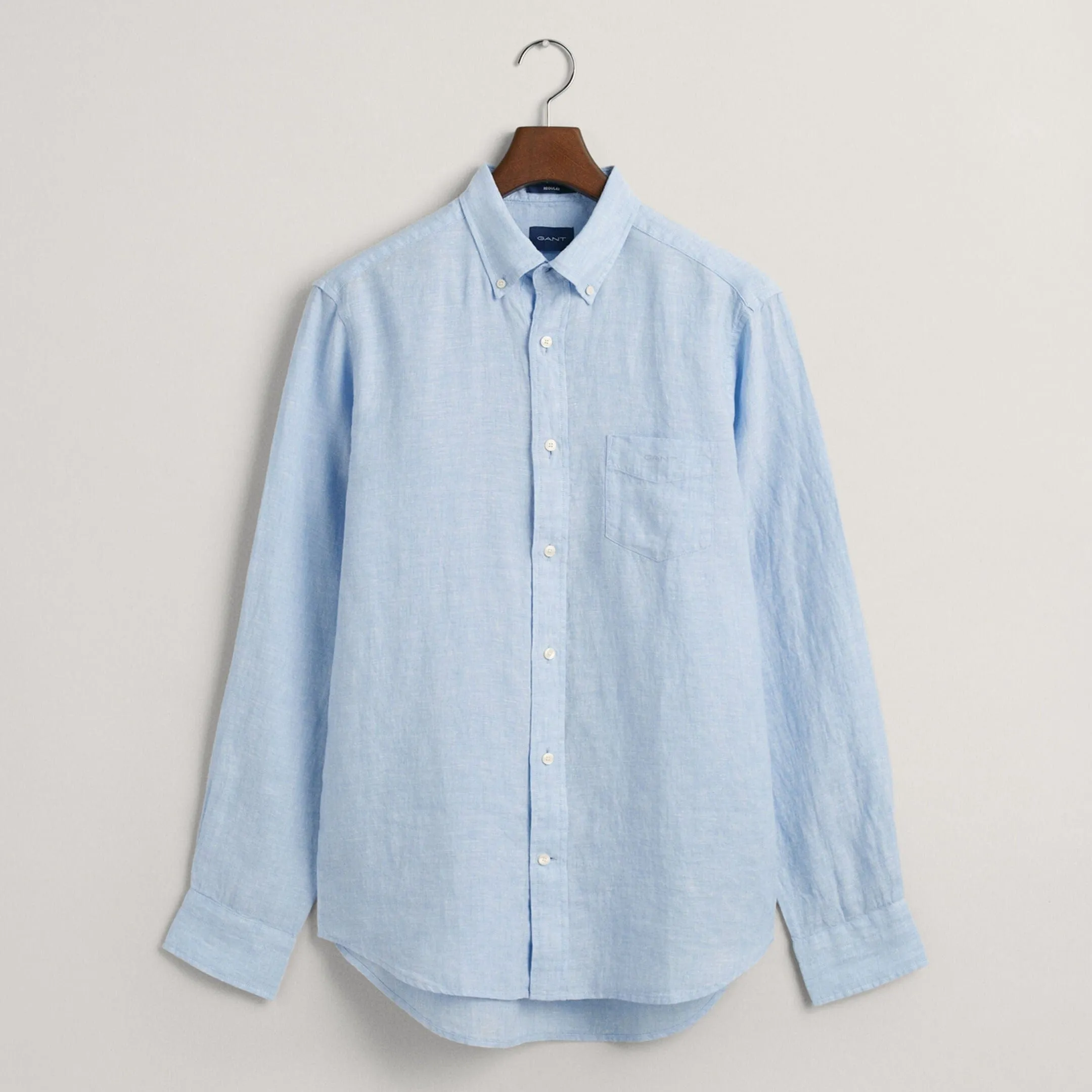 GANT Regular Fit Linen Shirt Capri Blue