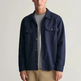 Gant Twill Overshirt in Marine