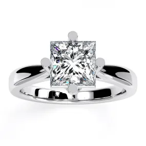Gardenia - Princess Lab Diamond Engagement Ring (IGI Certified)