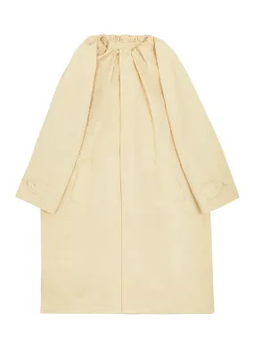 Gathered Neck Trench Coat (Pale Yellow)