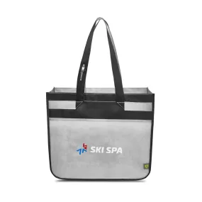 Gemline Black Sedona Laminated Shopper