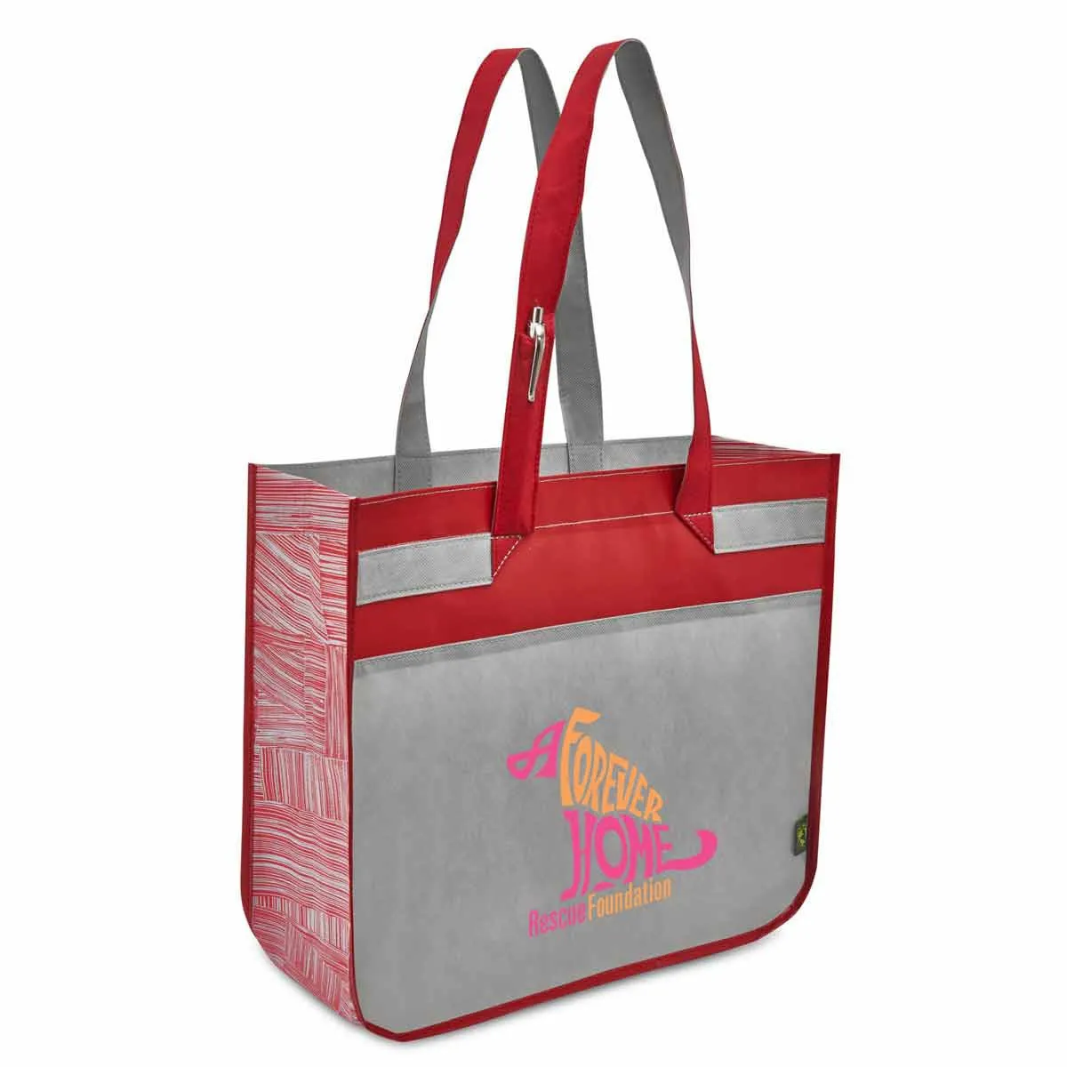 Gemline Red Sedona Laminated Shopper