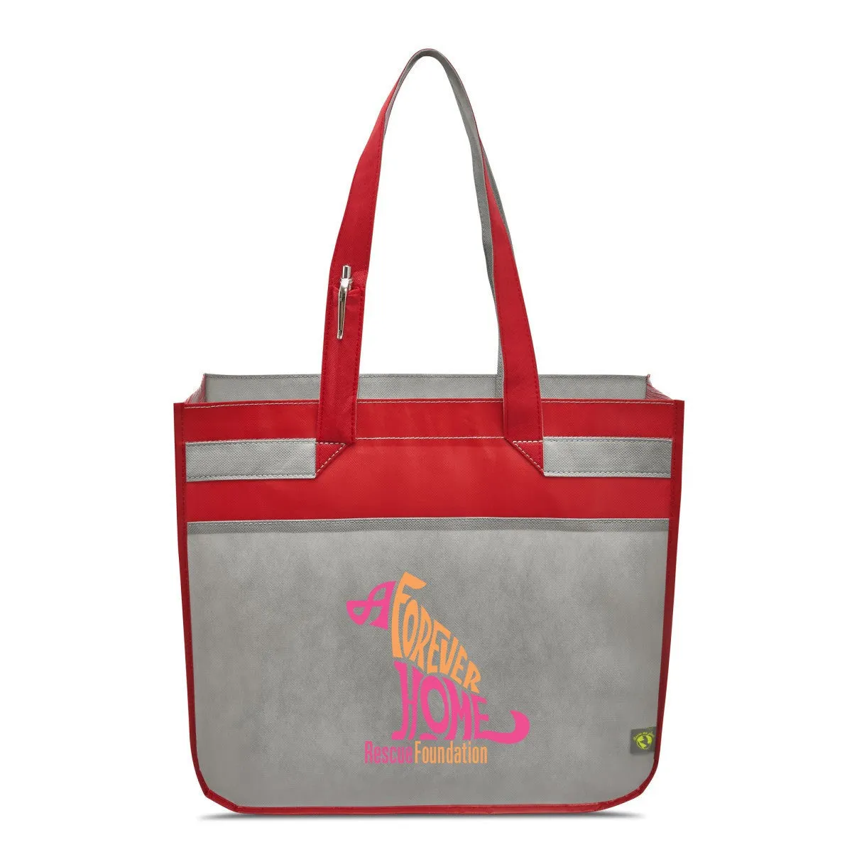 Gemline Red Sedona Laminated Shopper