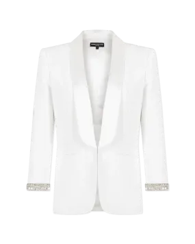 Generation Love Argo Crystal Satin Combo Crepe Blazer