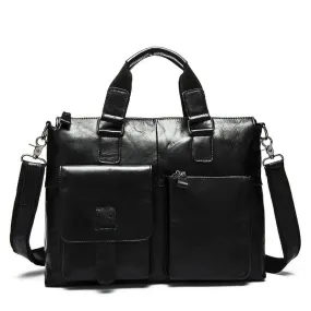 Genuine Leather Casual Men's Briefcase