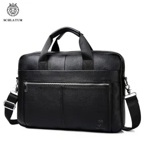 Genuine Leather Hard Laptop Briefcases for Men