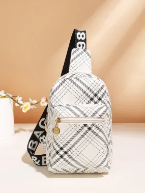 Geo Pattern Pocket Front Sling Bag