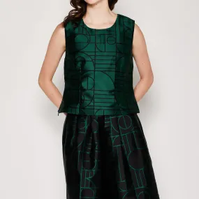 Geometric sleeveless top