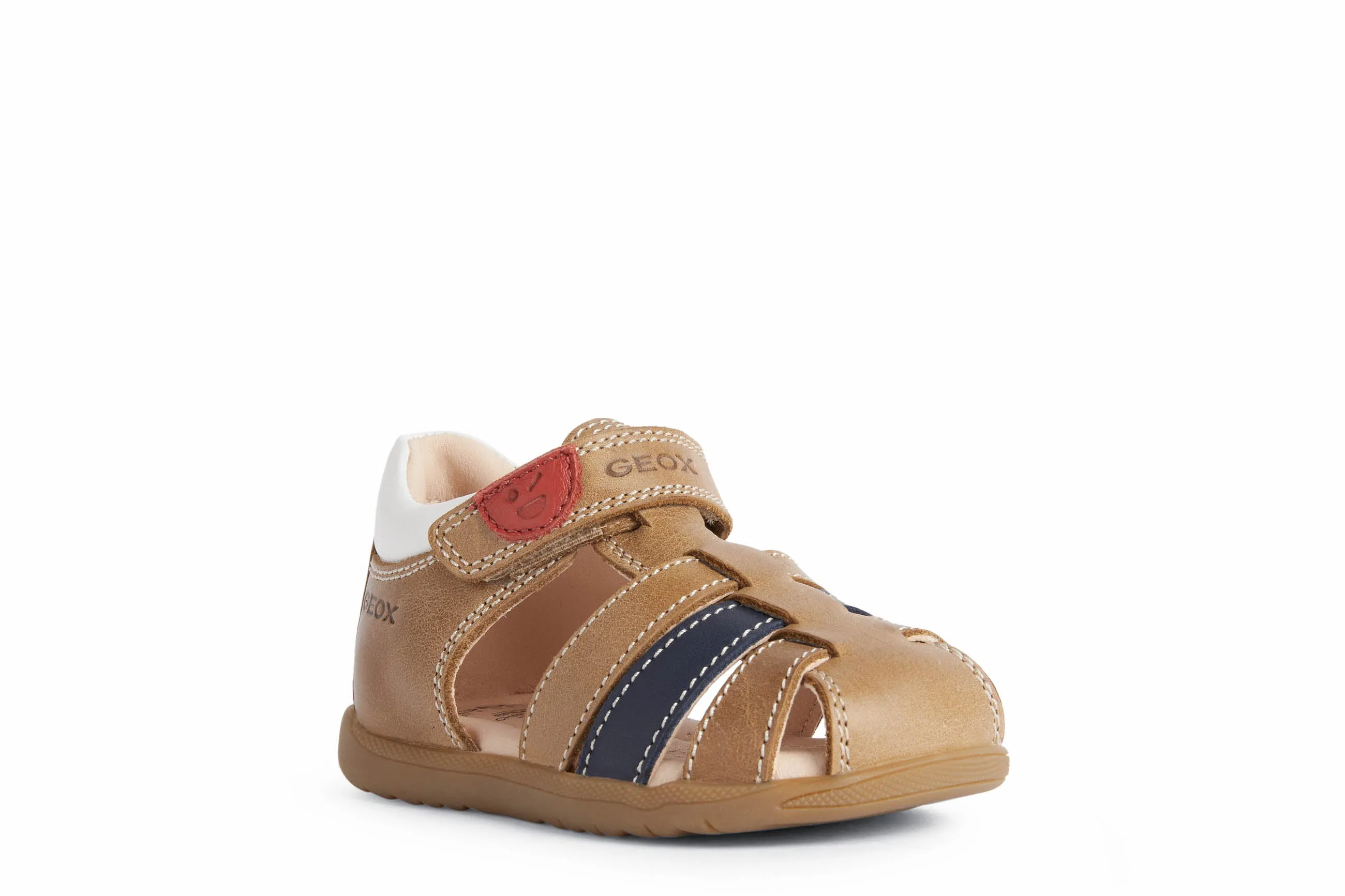 Geox Macchia Boys Caramel Brown Closed Toe Fisherman Sandal