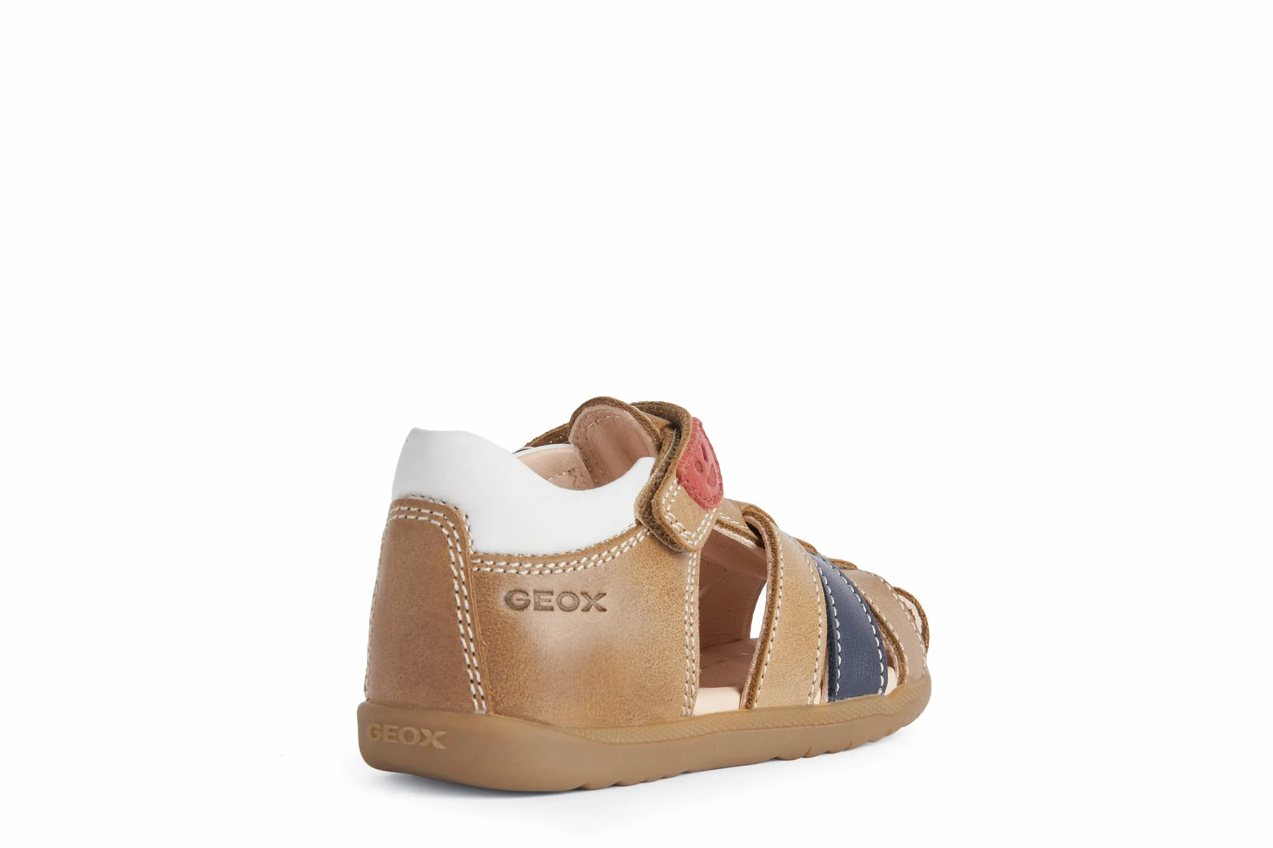 Geox Macchia Boys Caramel Brown Closed Toe Fisherman Sandal