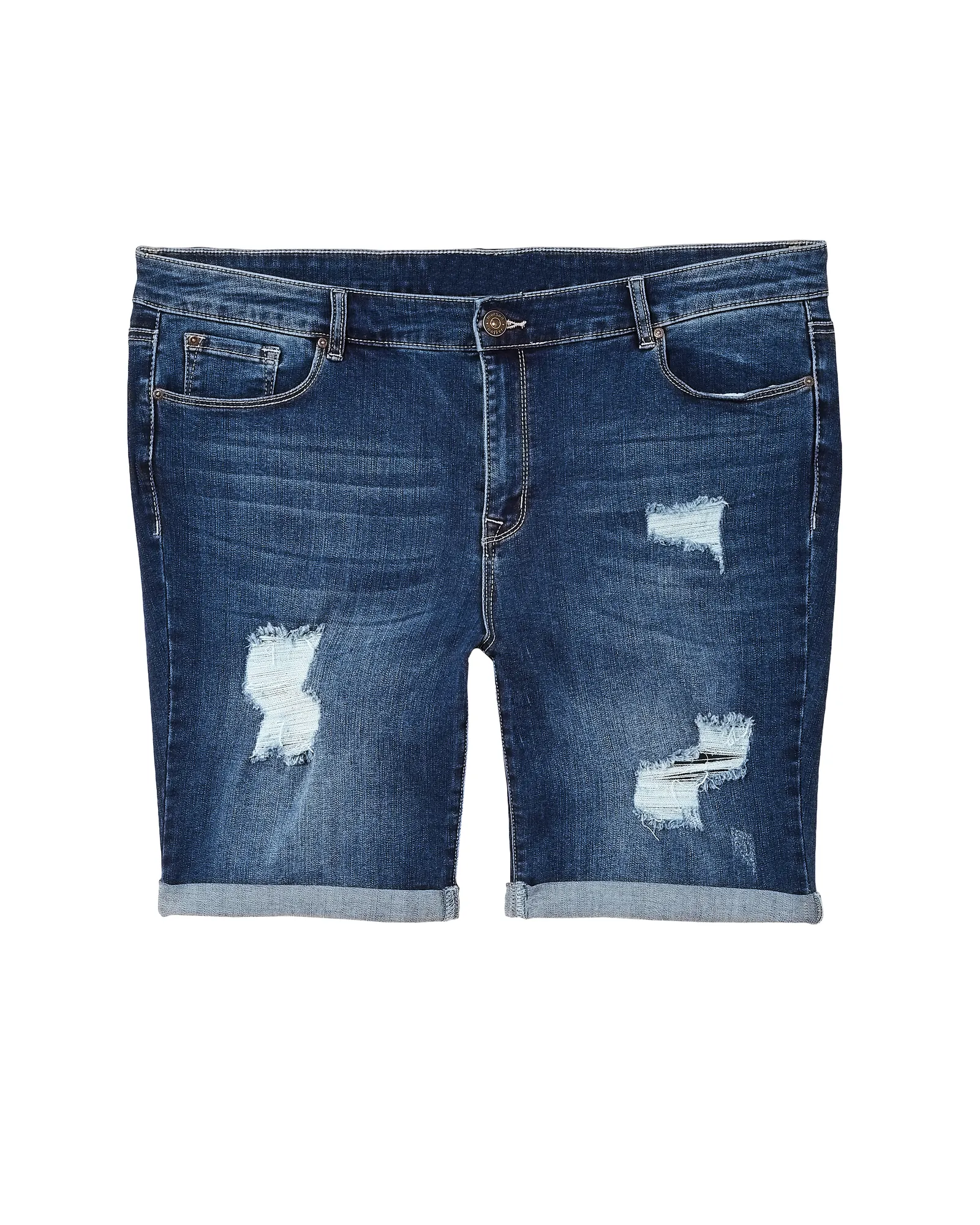Gerristen Distressed Bermuda Short | Dark Wash