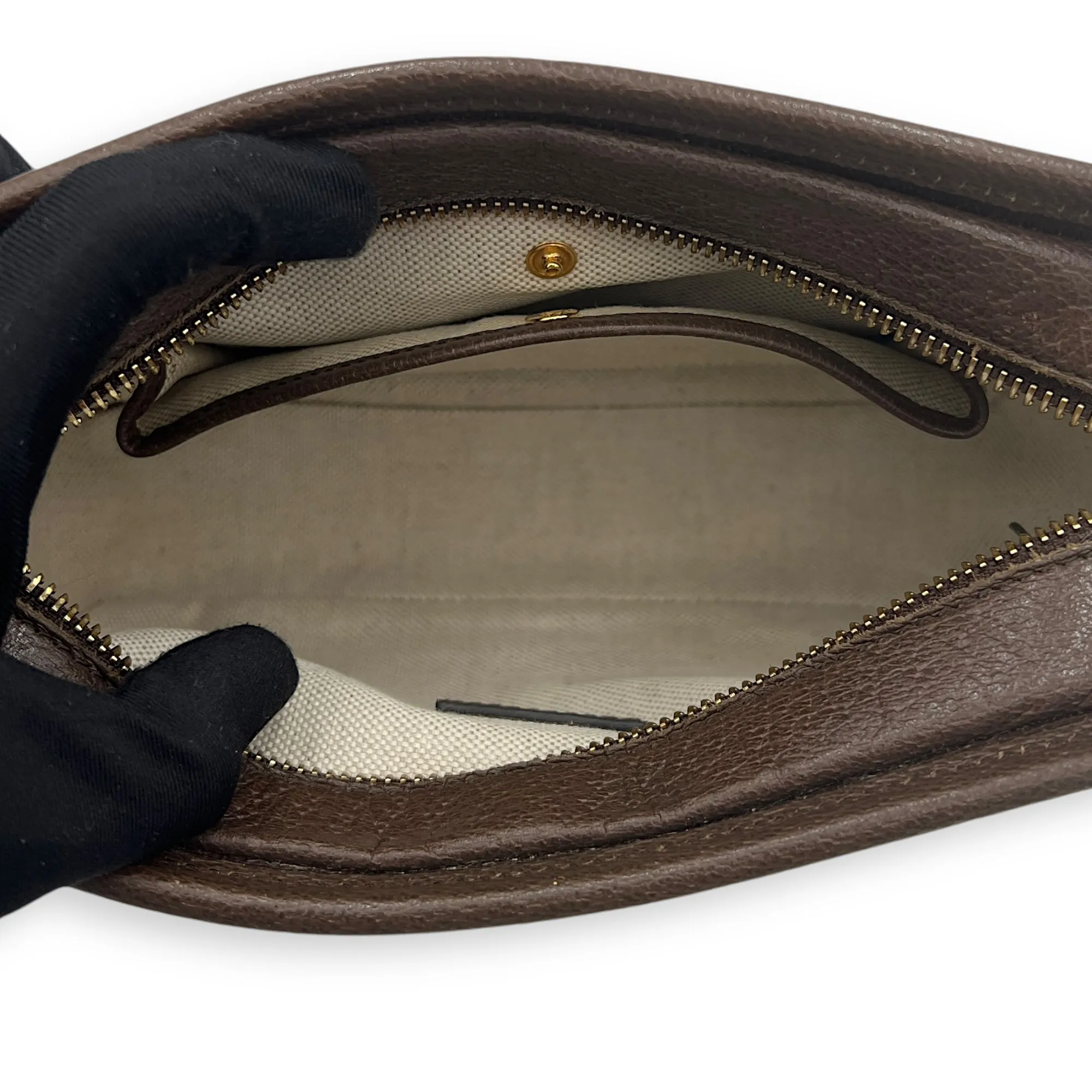 GG Jumbo Crossbody Bag Brown in Canvas, Gold hardware