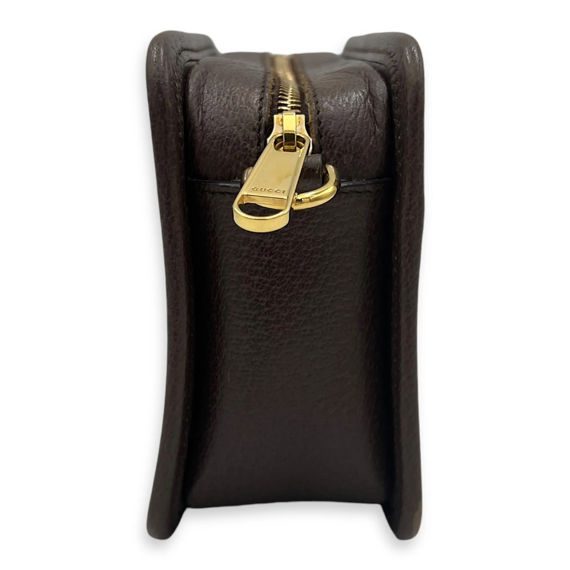 GG Jumbo Crossbody Bag Brown in Canvas, Gold hardware