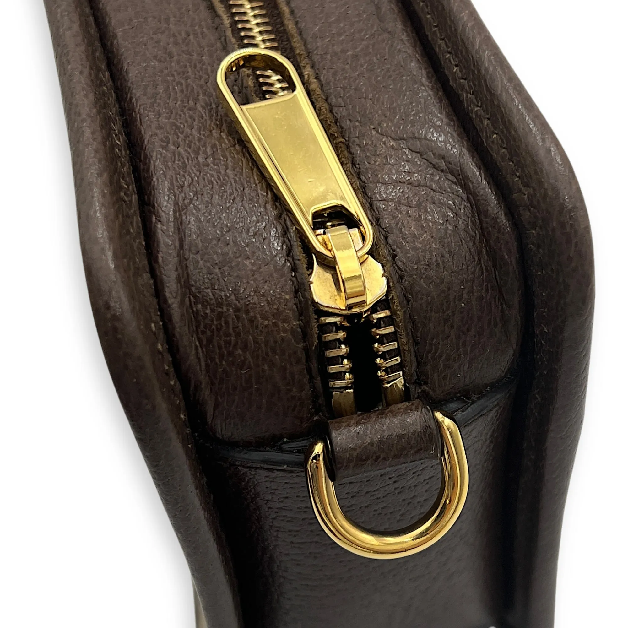 GG Jumbo Crossbody Bag Brown in Canvas, Gold hardware