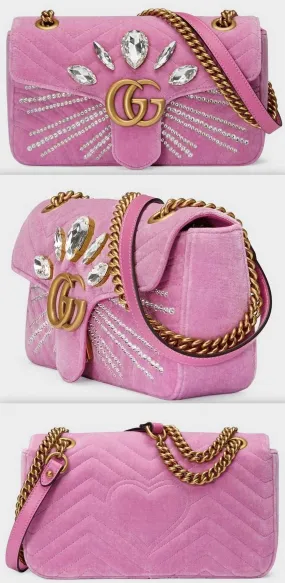 GG Marmont Small Shoulder Bag, Pink