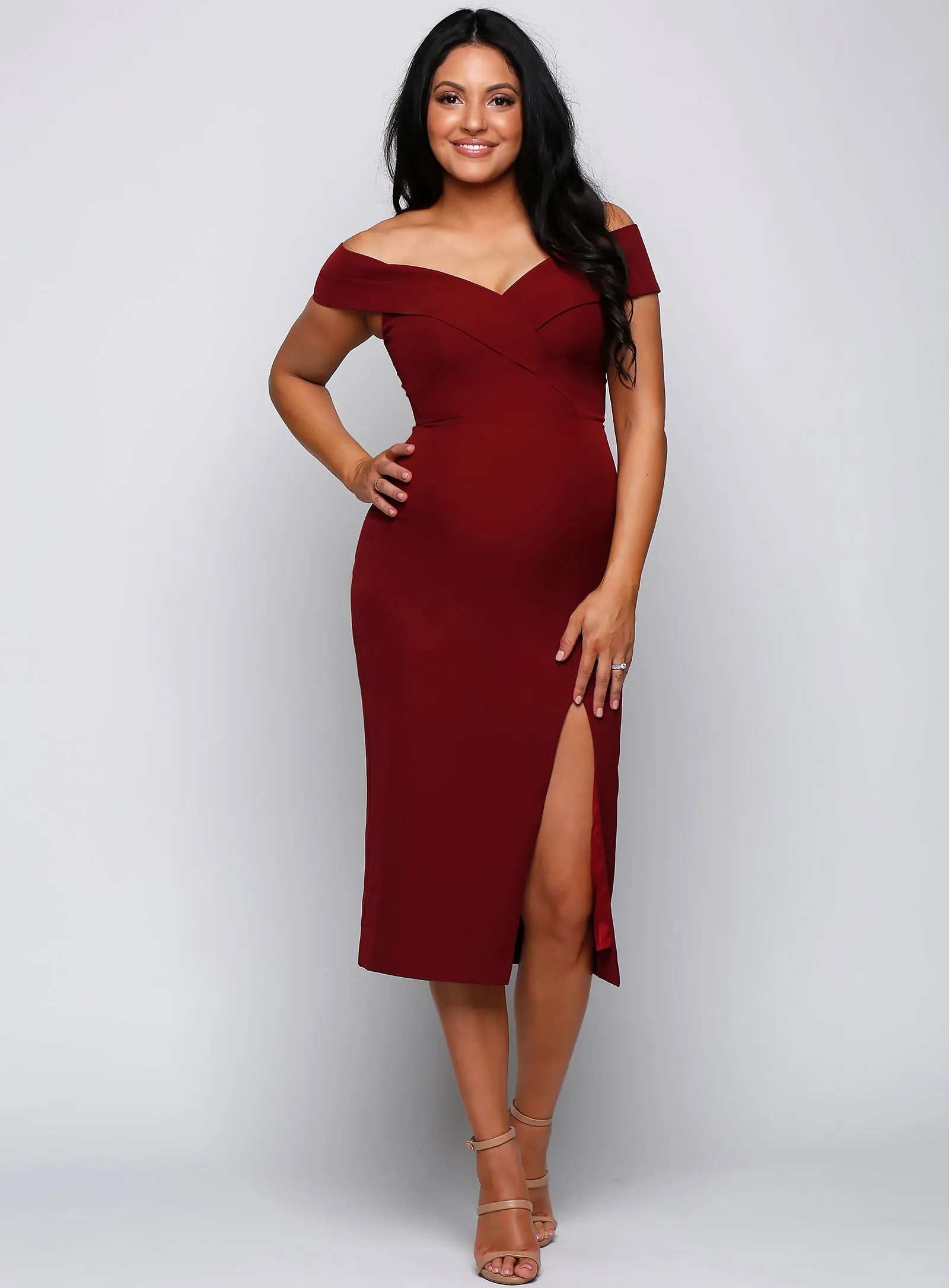 Gia Off Shoulder Midi