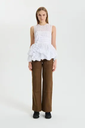 GIANNA | TOP CHECK SEERSUCKER WHITE
