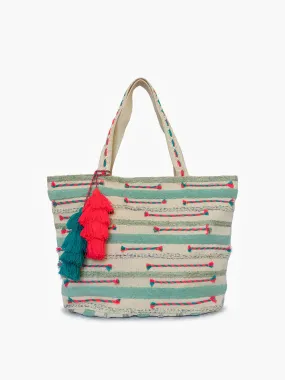 Gianni Tote - Teal/Pink