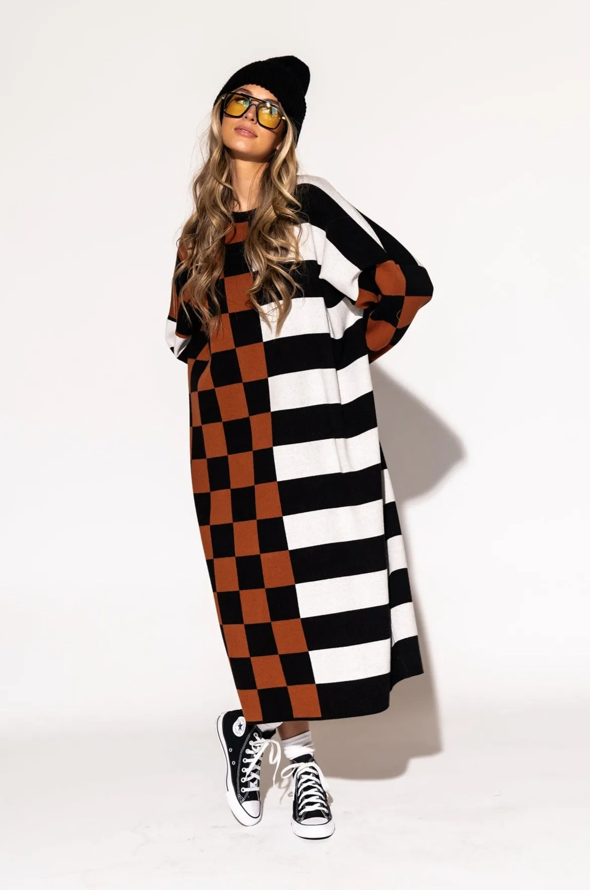 Gimme More Half   Half Oversized Knit Dress